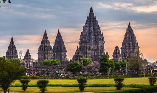 Sunset,Panoramic,View,At,The,Hindu,Temple,Prambanan,With,Colorful Prambanan Temple at Sunset and Ramayana Ballet (include Dinner in Rama Shinta Resto)